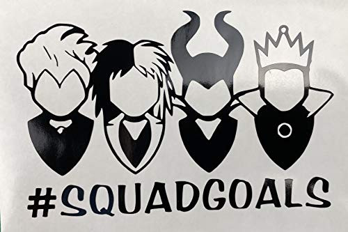 Squadgoals Disney Villains Black Vinyl Car Decal New Gift
