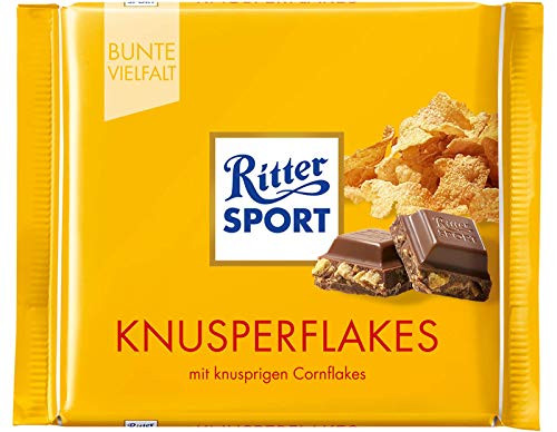 Ritter Sport Cornflakes Chocolate Bar Candy Original German Chocolate 100g 3.52oz Ritter Sport Cornflakes Chocolate Bar Candy Original German Chocolate 100g 3.52oz
