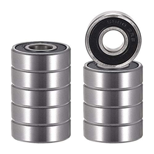 BELLA BAYS 10 pcs 6000-2RS Rubber Double Sealed Ball Bearings 10x26x8mm Lubricated Chrome Steel Deep Groove Ball Bearings BELLA BAYS 10 pcs 6000-2RS Rubber Double Sealed Ball Bearings 10x26x8mm Lubricated Chrome Steel Deep Groove Ball Bearings