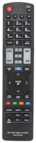 AKB72975301 Replacement Remote Control Compatible with LG Blu-Ray Disc DVD Player BD550 BD560 BD560C BD565 BD570 BD572 BD590 BD590C BD592 BX580 BX582 BX585