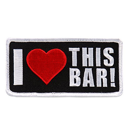 Hot Leathers Unisex-Adult I Love This Bar Patch  Multicolor  4" x 3"