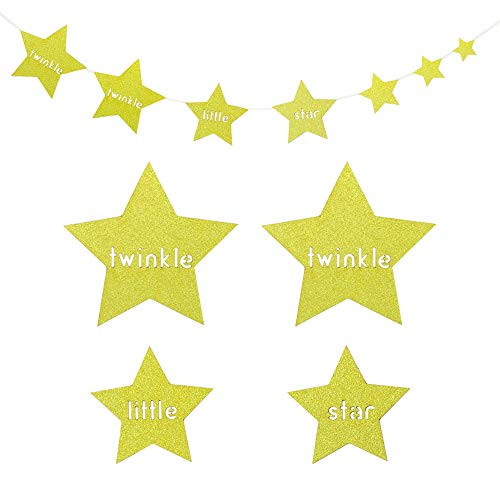 Twinkle Little Star Glitter Star Banner Sign Garland for Cinco De Mayo Mexican Fiesta Themed Birthday Bachelorette Wedding Party DecorPhoto Booth Props Silver (Gold) Twinkle Little Star Glitter Star Banner Sign Garland for Cinco De Mayo Mexican Fiesta Themed Birthday Bachelorette Wedding Party DecorPhoto Booth Props Silver (Gold)