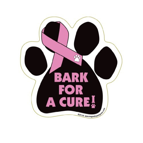Pet Gifts USA Bark For A Cure - Breast Cancer Paw Support Ribbon Car Truck and Mailbox Magnet Pet Gifts USA Bark For A Cure - Breast Cancer Paw Support Ribbon Car Truck and Mailbox Magnet