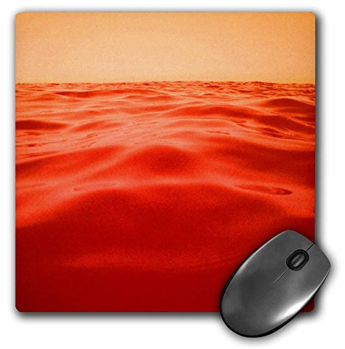 3dRose LLC 8 x 8 x 0.25 Inches Mouse Pad  Deep Orange Sunrise  mp_76966_1