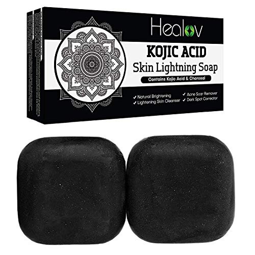 Kojic Acid Soap for Face  and  Body - All Natural Kojic Acid with Charcoal Skin Soap Bar - Kojic Face Soap for Even Tone  Bright Complexion  Glowing Skin - 5.6oz Kojic Acid Soap for All Skin Types