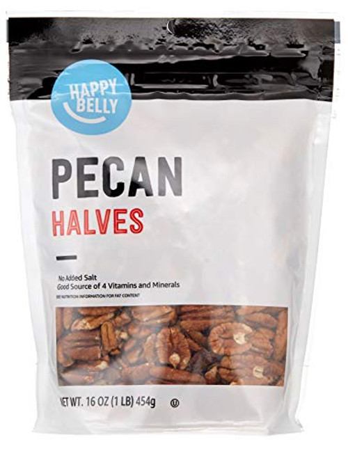Amazon Brand - Happy Belly Pecan Halves 16 Ounce Amazon Brand - Happy Belly Pecan Halves 16 Ounce