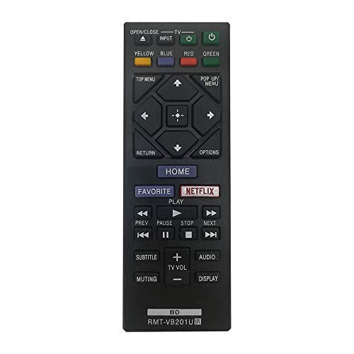 New Replacement Sony Blu-Ray BD Disc DVD Player Remote Control RMT-VB201U for Sony BDP-S3700 Remote Control