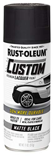 Rust-Oleum 332289 Automotive Premium Custom Lacquer Spray  11 oz  Matte Black