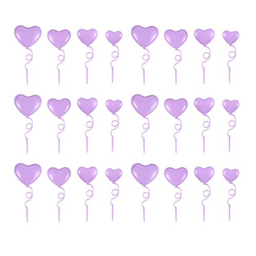 NUOBESTY 24pcs Heart Cake Toppers Cupcake Toppers Birthday Dessert Topper Cake Decoration Wedding Valentines Day Party Supplies Purple NUOBESTY 24pcs Heart Cake Toppers Cupcake Toppers Birthday Dessert Topper Cake Decoration Wedding Valentines Day Party Supplies Purple