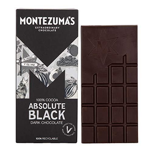 MontezumaS Dark Chocolate Absolute Black 100% Cocoa 90g