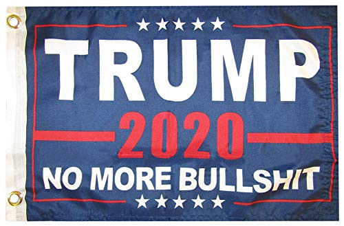 Trade Winds 12x18 Trump 2020 No More BS Bullsht Blue 100D Woven Poly Nylon Flag 12"x18" Banner Grommets Heavy Duty RUF Trade Winds 12x18 Trump 2020 No More BS Bullsht Blue 100D Woven Poly Nylon Flag 12"x18" Banner Grommets Heavy Duty RUF