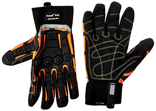 Cestus Pro Series Deep II Grip Impact Glove  Work  Cut Resistant  4X-Large  Orange  Pack of 1 Pair
