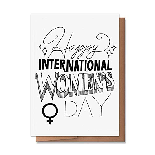 Wunderkid Happy International Women's Day Greeting Card  2021 Card for Women Best Friend  1 Single  Blank inside