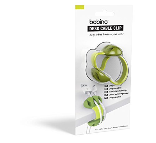 Bobino Desk Cable Clip - Lime - Stylish Cable and Wire Management Organizer