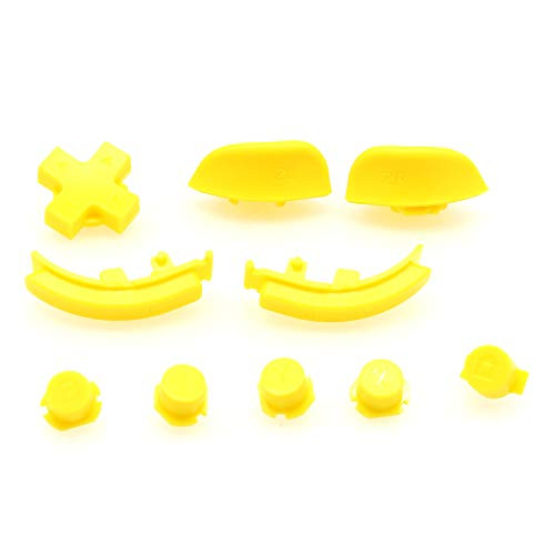PartEGG ABXY ZL ZR L R Home  and  Capture d-pad Buttons Replacement Button Set Plastic for Nintendo Switch Lite Console  Yellow