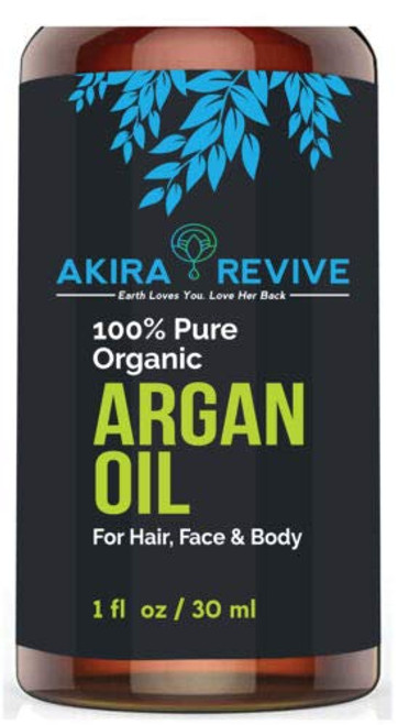 Akira Revive ORGANIC Argan Oil For Hair Skin Face Nails Beard and Cuticles - Best 100% Pure Moroccan Anti Aging Anti Wrinkle Beauty Secret Certified Cold Pressed Moisturizer 1oz Akira Revive ORGANIC Argan Oil For Hair Skin Face Nails Beard and Cuticles - Best 100% Pure Moroccan Anti Aging Anti Wrinkle Beauty Secret Certified Cold Pressed Moisturizer 1oz