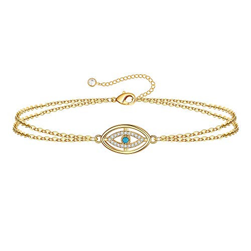 Yoosteel Layered Evil Eye Bracelets for Women  14K Gold Filled Layering Evil Eye Bracelet Delicate Blue CZ Evil Eye Bracelets Gold Jewelry for Women Bracelet Yoosteel Layered Evil Eye Bracelets for Women  14K Gold Filled Layering Evil Eye Bracelet Delicate Blue CZ Evil Eye Bracelets Gold Jewelry for Women Bracelet