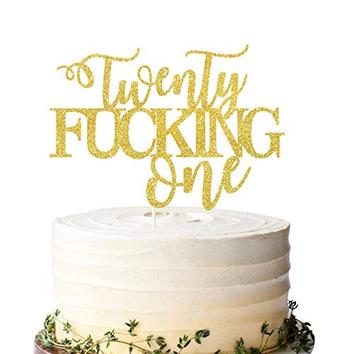 LILIPARTY Twenty Fucking One Cake Topper  Happy 21st Birthday Cake Topper  Legal AF Cake Decor  Finally 21 Cake Topper  Funny Birthday Cake Topper for Adult LILIPARTY Twenty Fucking One Cake Topper  Happy 21st Birthday Cake Topper  Legal AF Cake Decor  Finally 21 Cake Topper  Funny Birthday Cake Topper for Adult