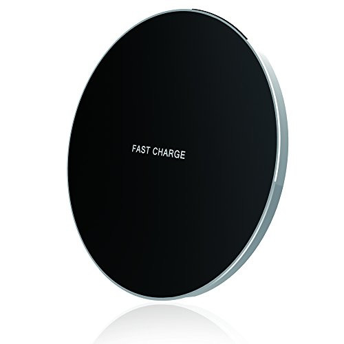 Wireless Charger, KONKY Qi-Certified Wireless Charging Ultra Slim QI 10W Fast Charge Wireless Charging Pad Compatible iPhone X 8 Plus 8 Samsung Galaxy S9+ S9 S8 Note 8 and All Qi-Enabled Phones-Black Wireless Charger, KONKY Qi-Certified Wireless Charging Ultra Slim QI 10W Fast Charge Wireless Charging Pad Compatible iPhone X 8 Plus 8 Samsung Galaxy S9+ S9 S8 Note 8 and All Qi-Enabled Phones-Black