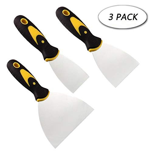 Putty Knife Set 3-Pack, Putty Knife 2 Inch 3 Inch 5 Inch Drywall Taping Knife Knives Set Sheetrock Puttyknife Flexible Scraper