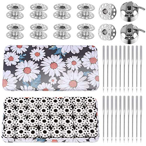 Acejoz 62 Pack Sewing Bobbins Set Included Bobbins for Brother Sewing Machine Machine Needles and Bobbin Case Set Universal Metal Bobbin Accessories for Brother Singer Janome Sewing Machine. Acejoz 62 Pack Sewing Bobbins Set Included Bobbins for Brother Sewing Machine Machine Needles and Bobbin Case Set Universal Metal Bobbin Accessories for Brother Singer Janome Sewing Machine.