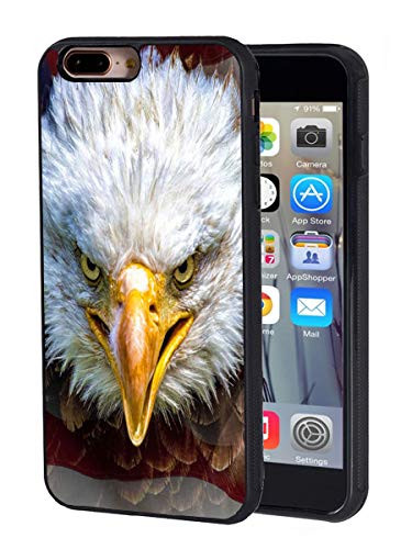 iPhone 7 Plus Case iPhone 8 Plus Case  Slim Anti-Scratch Shockproof Rubber Protective Cover for Apple iPhone 7 Plus iPhone 8 Plus 5.5 inch?American Flag Bald Eagle