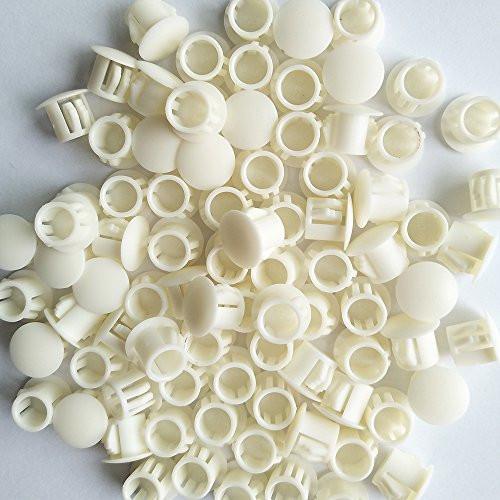 YEJI 25PCS 7 16"  11mm  0.43in Panel Plugs Hole Plugs  Mounting Hole  10.8-11.2mm   Plastic Flush Type Hole Plugs  Home Furniture Fastener  Plastic Pipe Choke Plug  White Color