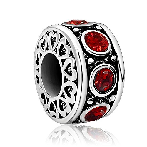 JMQJewelry Heart Love Birthstone Birthday July Red Charms for Bracelets Father Daughter Grandma Mother Jewelry JMQJewelry Heart Love Birthstone Birthday July Red Charms for Bracelets Father Daughter Grandma Mother Jewelry