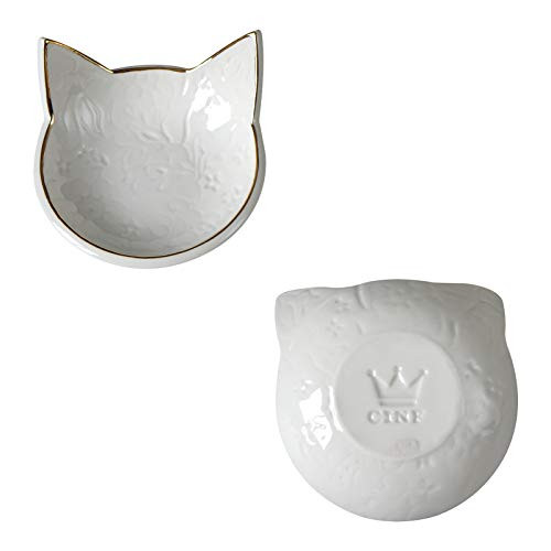 Cinf 2PC Ring Dish-cat Carmine Ceramic Plum Ring Dish-cat Cobalt Ring Holder Organizer?Jewerly Dish Tray  Ring Holder Dish?Jewelry Tray Trinket Dish?Jewelry Holder for Engagement Wedding Gift?Snack