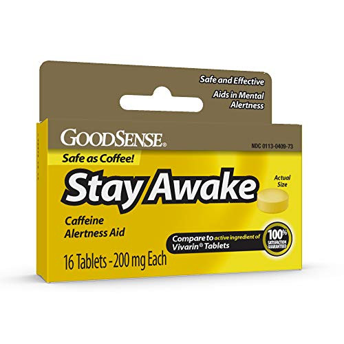 GoodSense Stay Awake  Caffeine Alertness Aid  Caffeine 200 mg  Aids in Mental Alertness