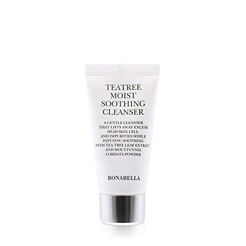 BONABELLA Teatree Moist Soothing Facial Cleansing Gel Pore and Sebum Caring Face Wash Gentle Cleansing Sensitive Skin Cleanser Gel 30ml 1.01 fl. oz BONABELLA Teatree Moist Soothing Facial Cleansing Gel Pore and Sebum Caring Face Wash Gentle Cleansing Sensitive Skin Cleanser Gel 30ml 1.01 fl. oz