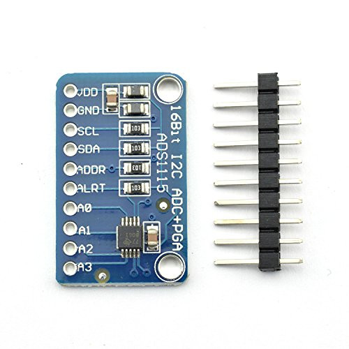 ZYAMY 16 Bit I2C ADS1115 Module ADC Plus PGA 4 Channel Ultra-Compact Development Board Ultra-Small Low-Power Analog to Digital Converter for Arduino RPi