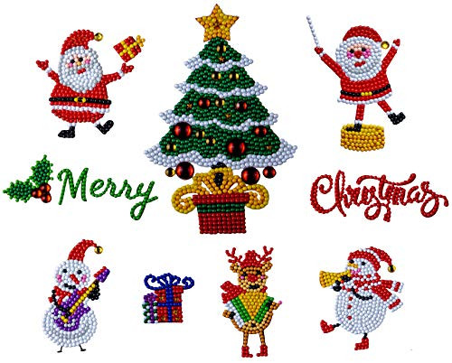 DIY 5D Christmas Diamond Painting Stickers Kits for Kids Santa Claus Mosaic Diamond Sticker Paint by Numbers Kits Art Mosaic Stickers for Adult LD-0086 DIY 5D Christmas Diamond Painting Stickers Kits for Kids Santa Claus Mosaic Diamond Sticker Paint by Numbers Kits Art Mosaic Stickers for Adult LD-0086