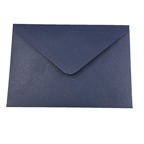 25 PCS Pearl Navy Blue A7 Envelopes 5.35 x 7.7 inches  Perfect for 5x7 Wedding Invitation Cards Birthday Greeting RSVP Invite