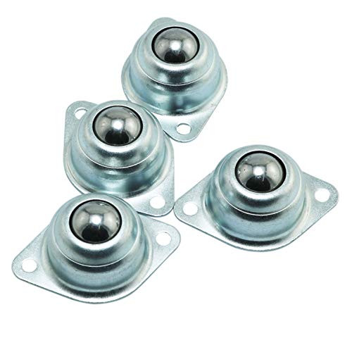 heyous 4pcs Ball Transfer Units CY-15A Carbon Steel 5 8-type Screw Mounted Round Ball Bearings Universal Rotation Caster 5 8 Inch 33 lbs Roller Ball Bearings