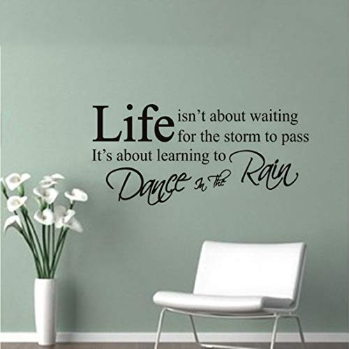 Inspirational Quotes Wall Decals Life Isn't About Waiting for The Storm to Pass It's Learning to Dance in The Rain Saying Motivational Sticker for Home Office School Inspirational Quotes Wall Decals Life Isn't About Waiting for The Storm to Pass It's Learning to Dance in The Rain Saying Motivational Sticker for Home Office School