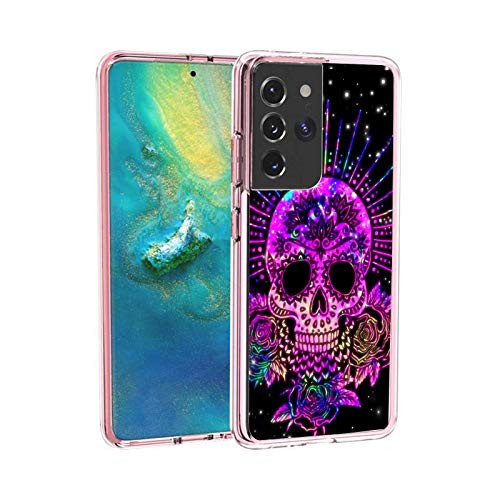 Design for Samsung Galaxy S21 Ultra 5G Case - Clear Case for Samsung Galaxy S21 Ultra 5G Compatible with Samsung Galaxy S21 Ultra 5G Clear Case Purple Skull Design for Samsung Galaxy S21 Ultra 5G Case - Clear Case for Samsung Galaxy S21 Ultra 5G Compatible with Samsung Galaxy S21 Ultra 5G Clear Case Purple Skull