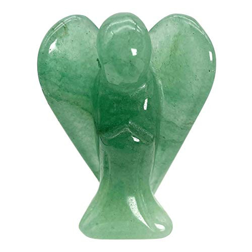 Fekuar Natural Green Aventurine Healing Crystal Prayer Guardian Angel Statue Carving Pocket Palm Stone Figurines Decoration 1.5 inches Fekuar Natural Green Aventurine Healing Crystal Prayer Guardian Angel Statue Carving Pocket Palm Stone Figurines Decoration 1.5 inches