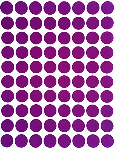 Royal Green Color Coding Labels 1 2 inch Round Dot Stickers - Half inch Rounds Purple Sticker - 1200 Pack
