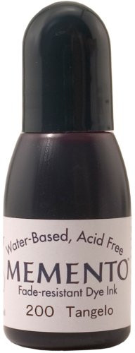 Tsukineko 1 2 Fluid Ounce Memento Fade-Resistant Water-Based Dye Inker  Tangelo