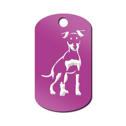 Mister Petlife Got Miniature Pinscher Engraved Keychain GI Tag Min Pin Purple