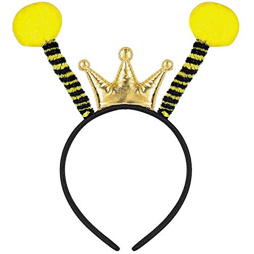 Bee Headbands Funnlot 2PCS Bee Antenna Headband Bee Costume Accessories Insect Hair Address Bee Ant Ladybug Hair Band Kids Adult Halloween Cosplay Bee Birthday Party Favors