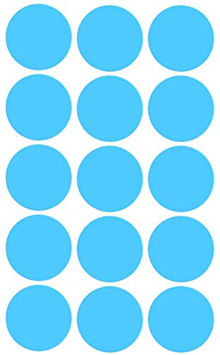 Royal Green Circular Light Blue Labels 1.25 inch  30mm  Light Colored Stickers 225 Pack