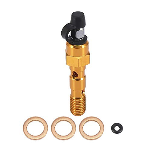 F FIERCE CYCLE M10x1.25mm Orange Motorcycle Brake Master Cylinder Caliper Bolt Bleeder Screw