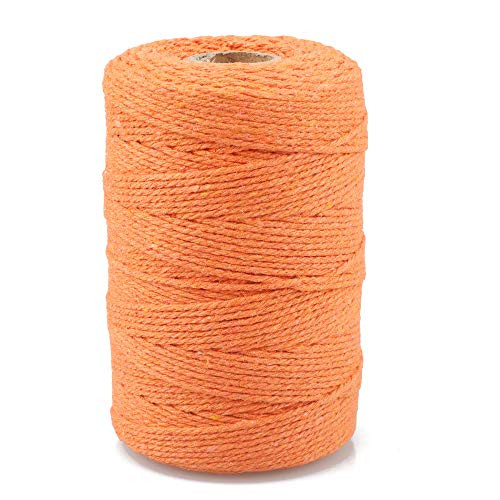 Orange Twine String Cotton Bakers Twine 656 Feet Cotton Cord Crafts Gift Twine String Christmas Holiday Twine