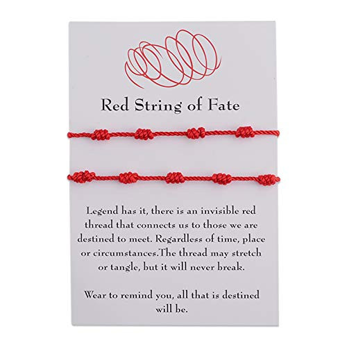 PZXHRY 7 Knots Red String Bracelets for Protection Lucky Adjustable Rope Bracelet for Women Men Handmade Braided Amulet Strand Red Thread Kabbalah Cord Jewelry PZXHRY 7 Knots Red String Bracelets for Protection Lucky Adjustable Rope Bracelet for Women Men Handmade Braided Amulet Strand Red Thread Kabbalah Cord Jewelry