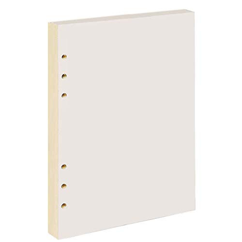 A5 Refill Paper for Sketchbook Notebook 100 Sheets 200 Pages Blank White Refills Paper Filler Paper for A5 Journal  Loose-Leaf Binder Paper for 6-Rings Binder A5 Notebook Inserts