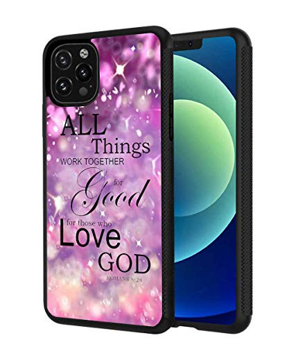 Compatible with iPhone 12 Case  iPhone12 Pro Case  Ultra-Thin Anti-Scratch Shock-Proof Soft Silicone TPU Protective Cover for iPhone 12 12 Pro 5G 6.1 inch 2020   Bible Verse Romans 8 28