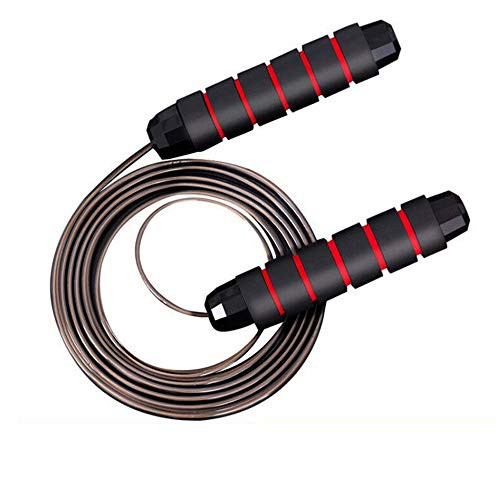 Mr.Ho Jumping Ropes Tangle-Free with Ball Bearings Rapid Speed Jump Rope Cable with Memory Foam  Adjustable Skipping Rope for Men  Women and Kids