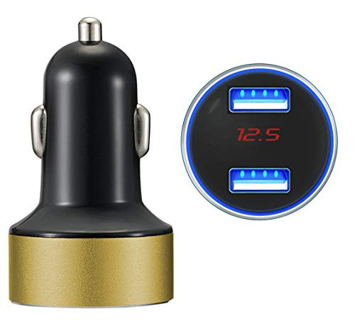 Car Charger, MOLJILA 4.8A 24W Dual USB Fast Car Charger with Smart Identification for iPhone X/8/7/Plus, iPad Pro/Air 2/Mini, Samsung Galaxy Note8/S8/S8+ and More Gold